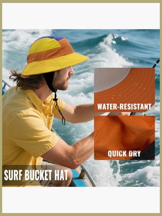 Waterproof Nylon Sun Hat UPF 50+ with Adjustable Strap for Surfing main image 5